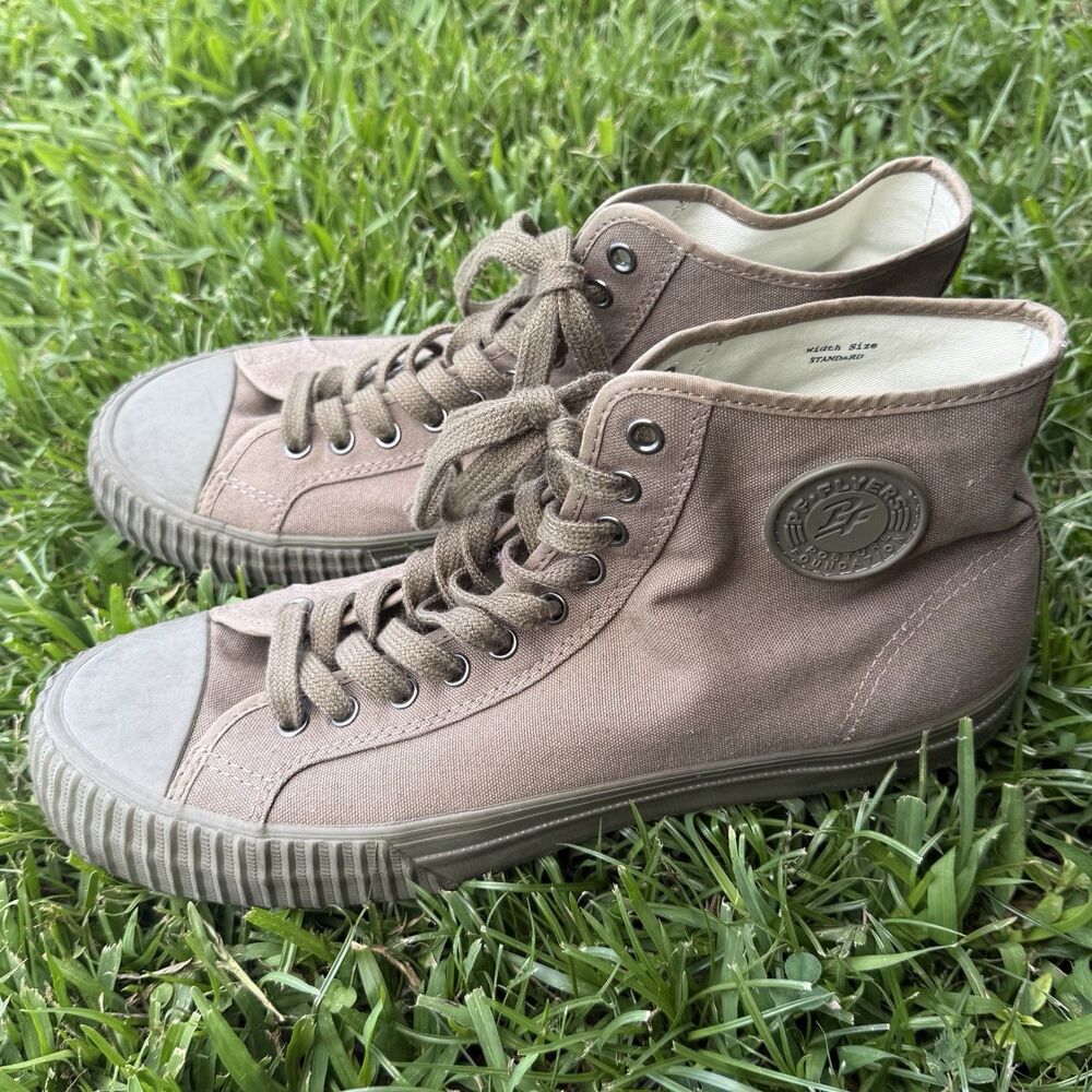 PF Flyers Men’s Shoes Center Hi Crepe Natural Green Sneakers Size 12